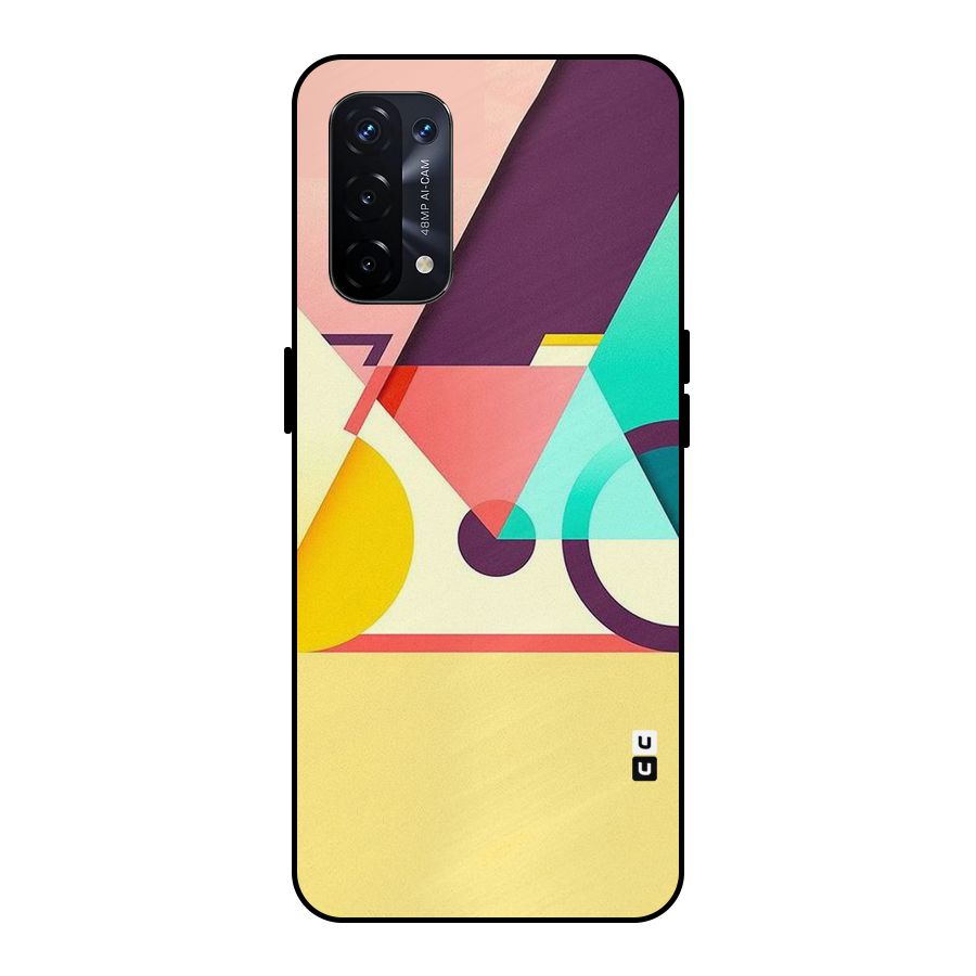 Abstract Cycle Metal Back Case for Oppo A74 5G