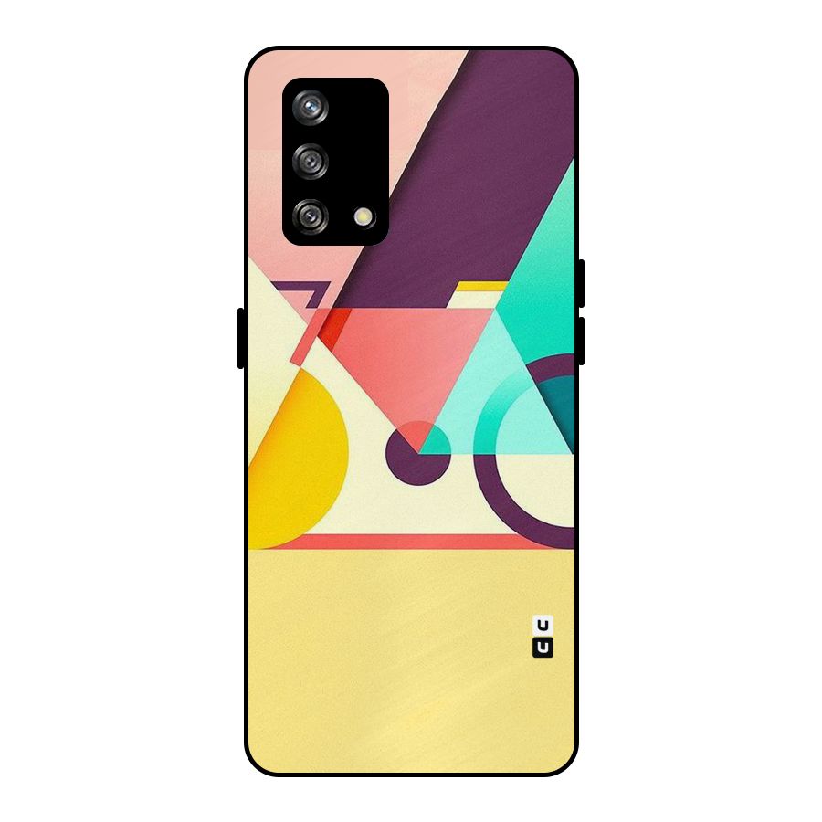 Abstract Cycle Metal Back Case for Oppo F19s