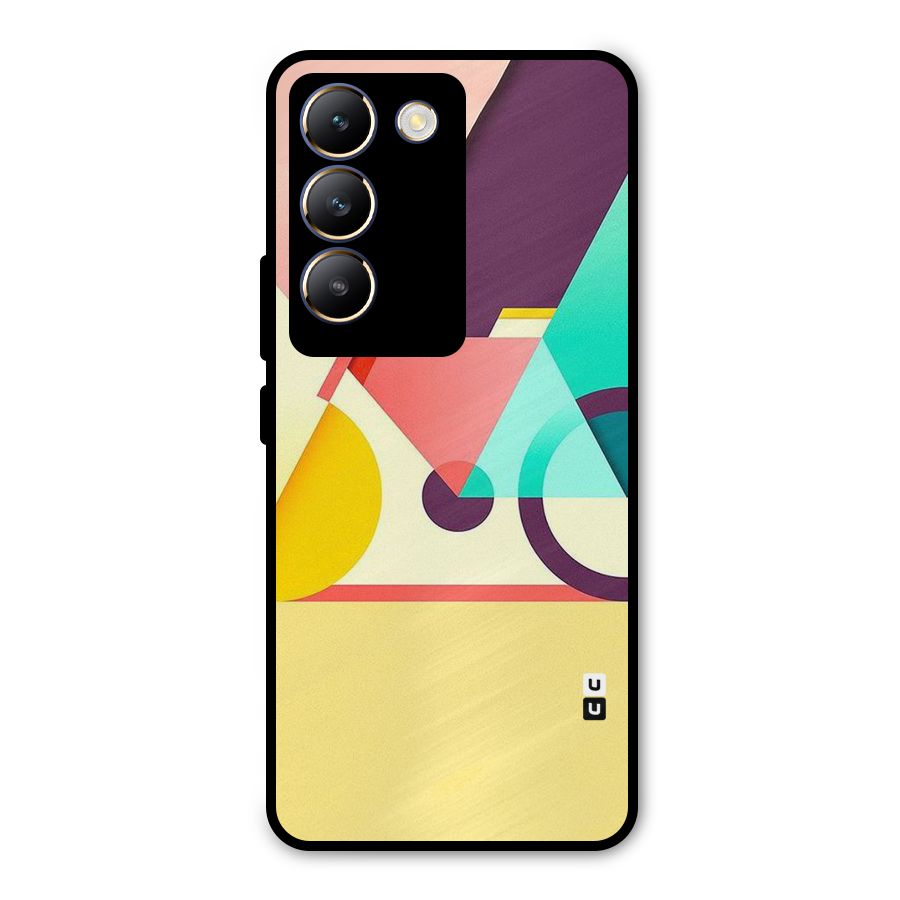 Abstract Cycle Metal Back Case for Vivo T3 5G
