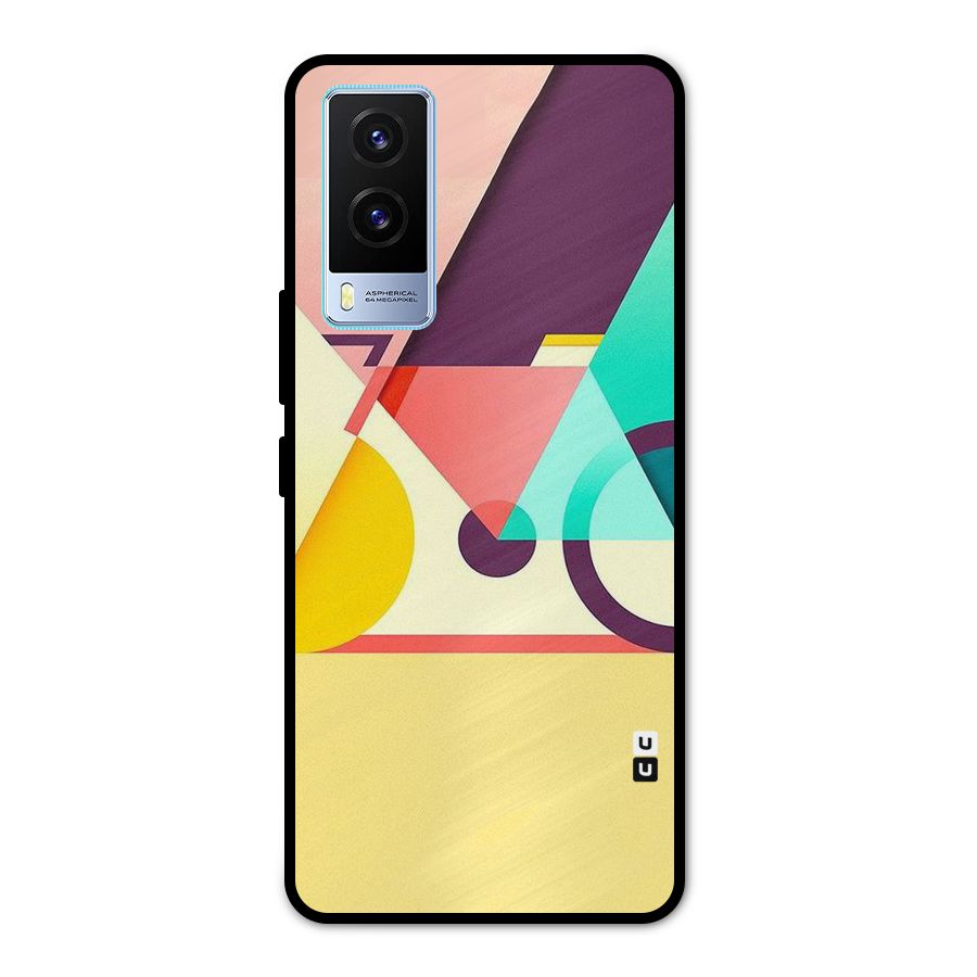 Abstract Cycle Metal Back Case for Vivo V21e 5G