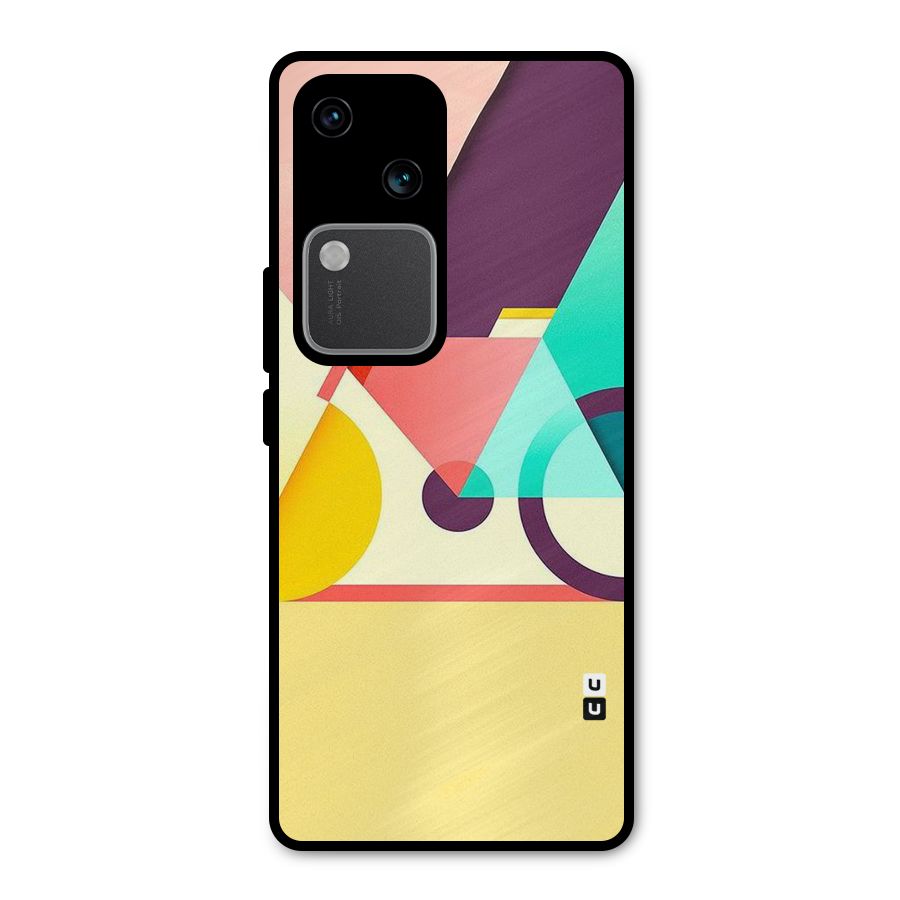 Abstract Cycle Metal Back Case for Vivo V30
