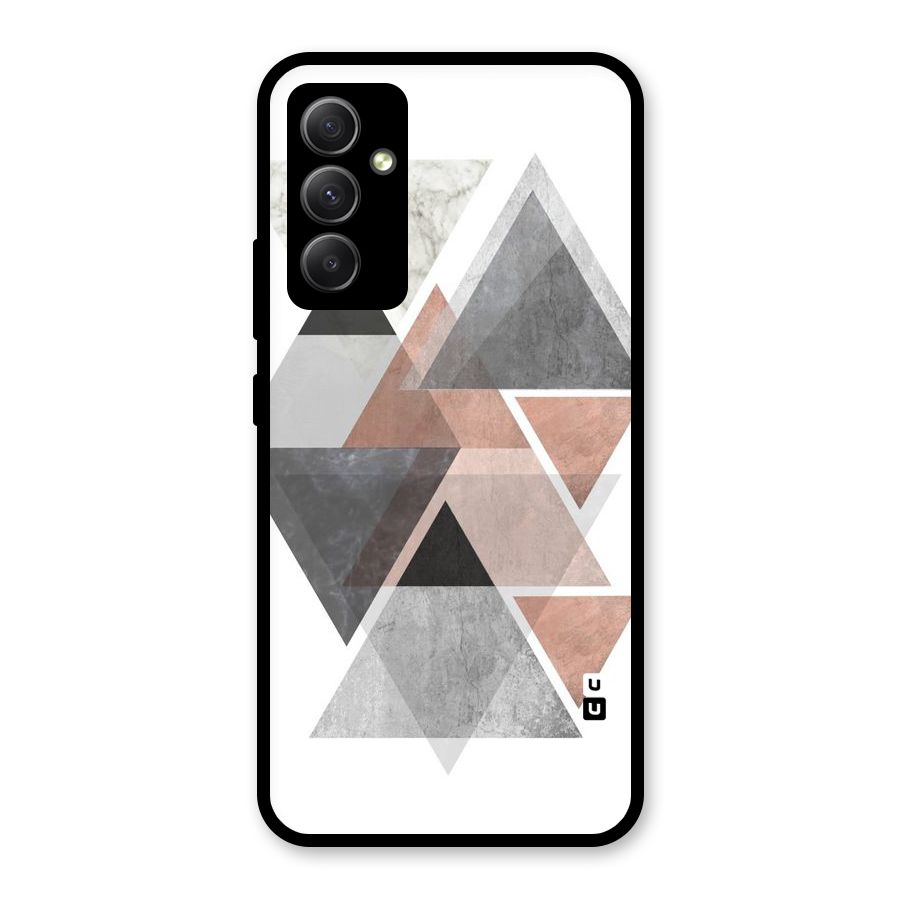 Abstract Diamond Pink Design Glass Back Case for Galaxy A34