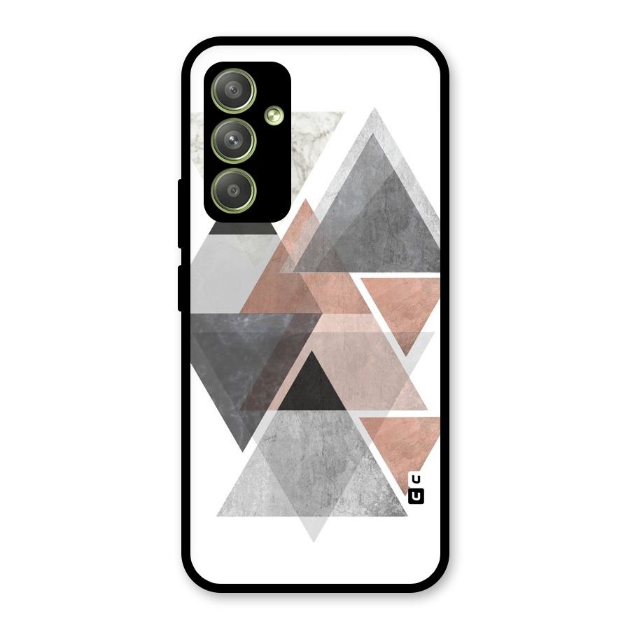 Abstract Diamond Pink Design Glass Back Case for Galaxy A54