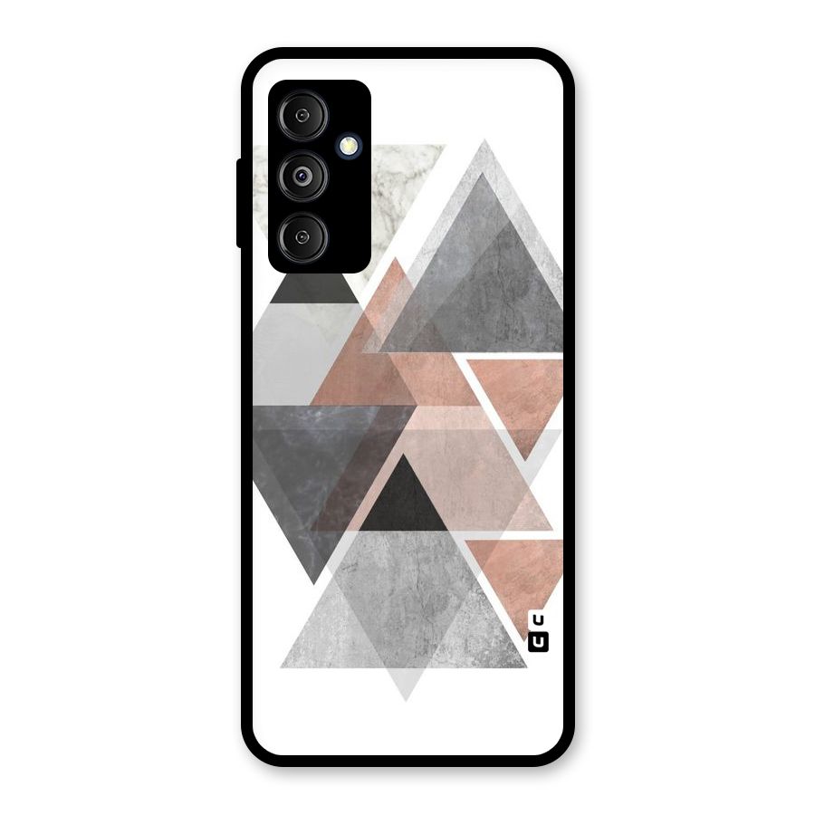 Abstract Diamond Pink Design Glass Back Case for Galaxy M14 5G