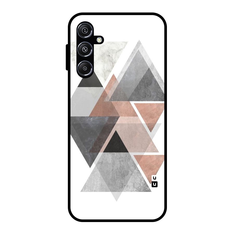 Abstract Diamond Pink Design Glass Back Case for Galaxy M34 5G