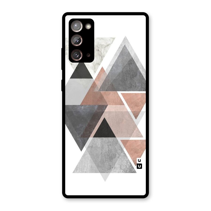Abstract Diamond Pink Design Glass Back Case for Galaxy Note 20