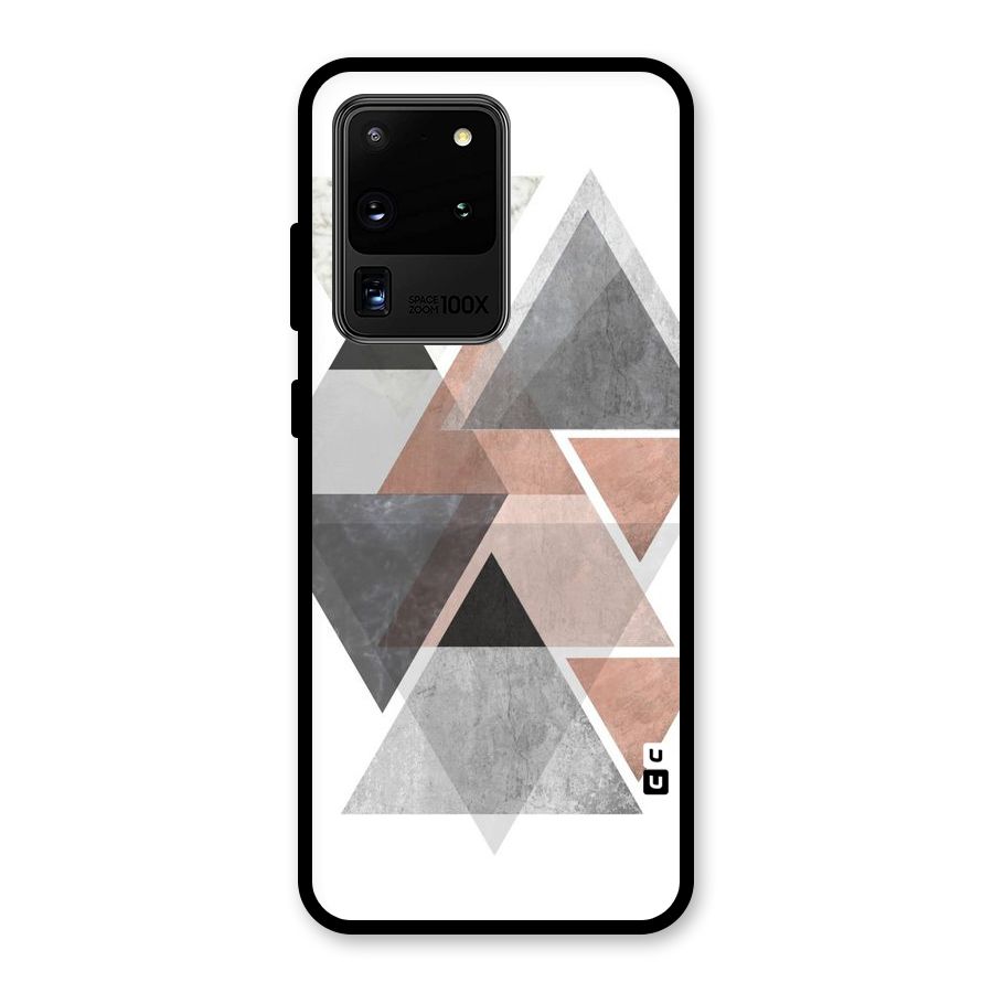 Abstract Diamond Pink Design Glass Back Case for Galaxy S20 Ultra