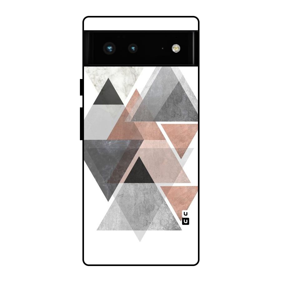 Abstract Diamond Pink Design Glass Back Case for Google Pixel 6