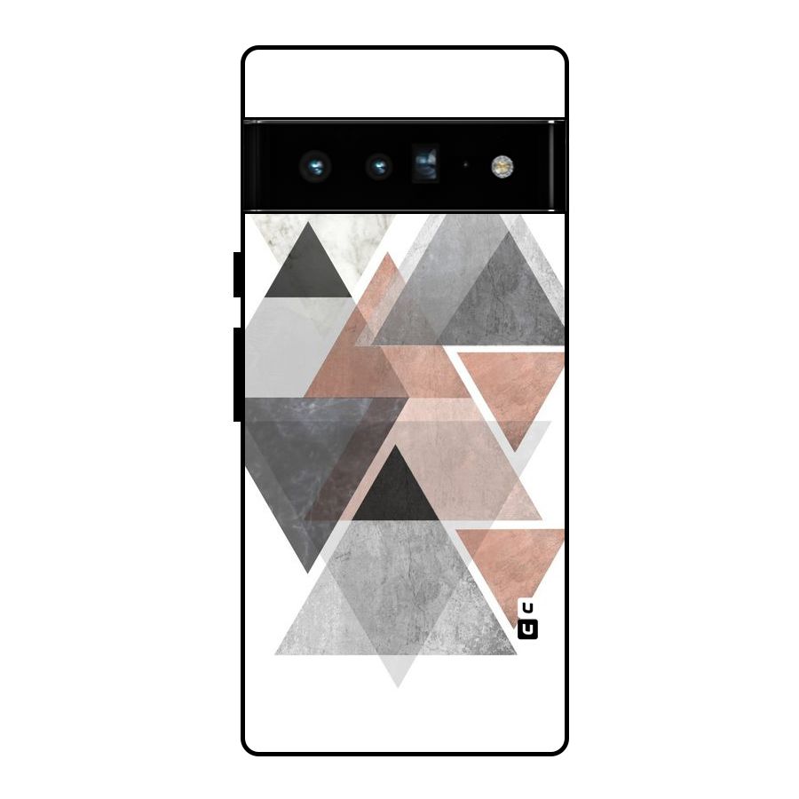 Abstract Diamond Pink Design Glass Back Case for Google Pixel 6 Pro