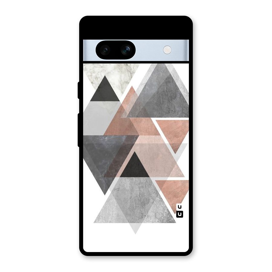 Abstract Diamond Pink Design Glass Back Case for Google Pixel 7a