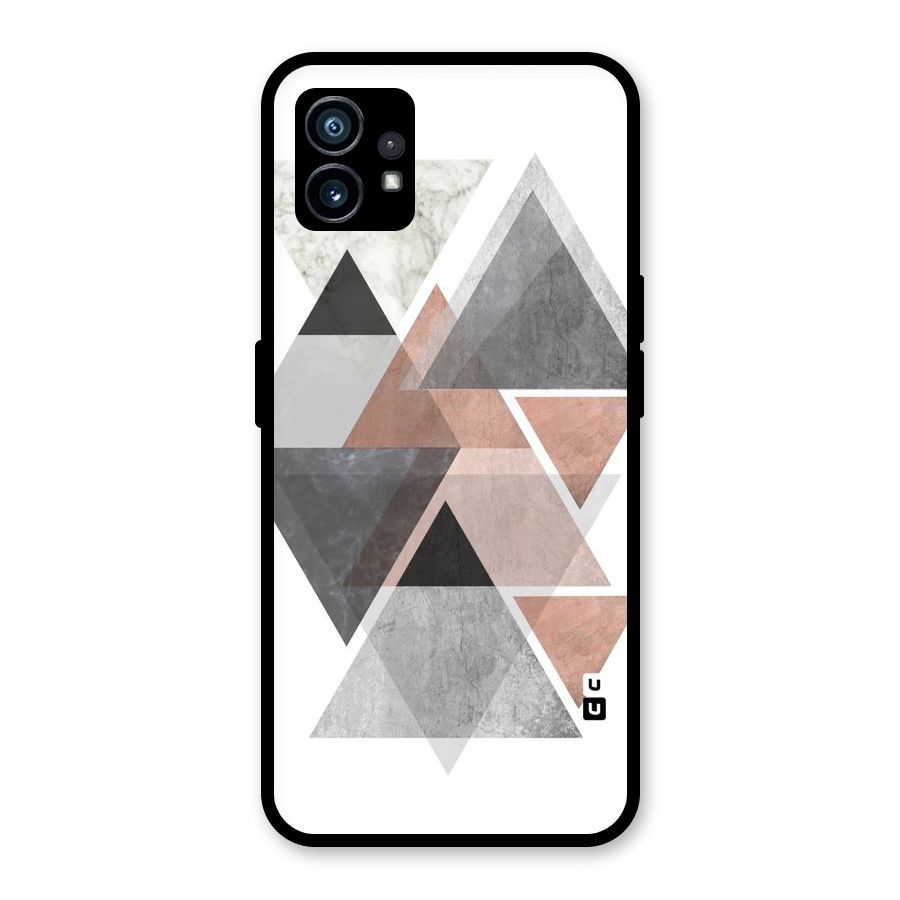 Abstract Diamond Pink Design Glass Back Case for Nothing Phone 1