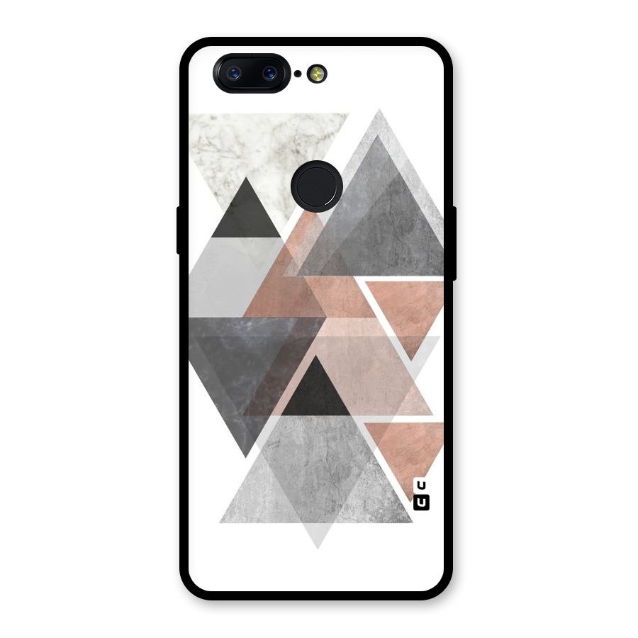 Abstract Diamond Pink Design Glass Back Case for OnePlus 5T