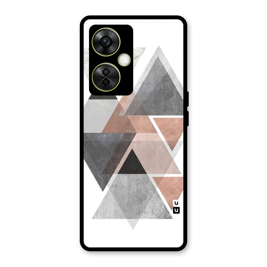 Abstract Diamond Pink Design Glass Back Case for OnePlus Nord CE 3 Lite