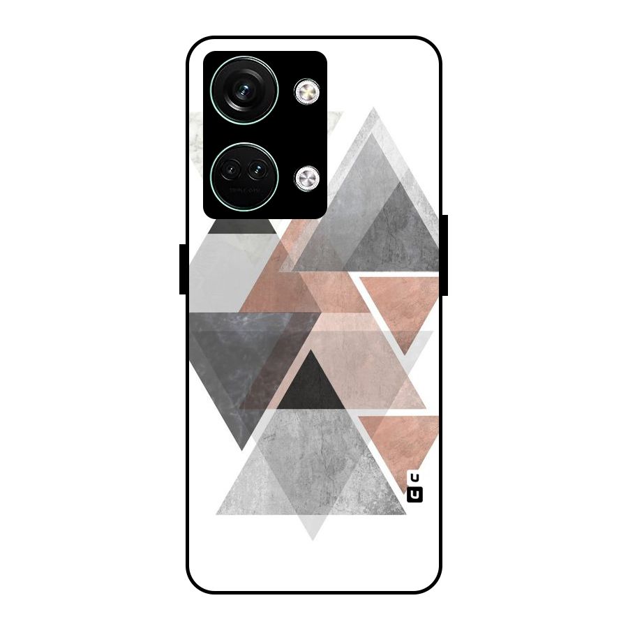 Abstract Diamond Pink Design Glass Back Case for Oneplus Nord 3