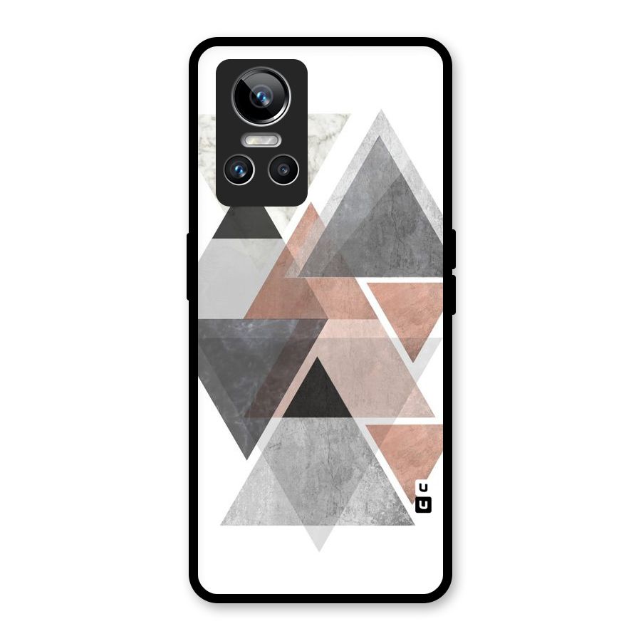 Abstract Diamond Pink Design Glass Back Case for Realme GT Neo 3