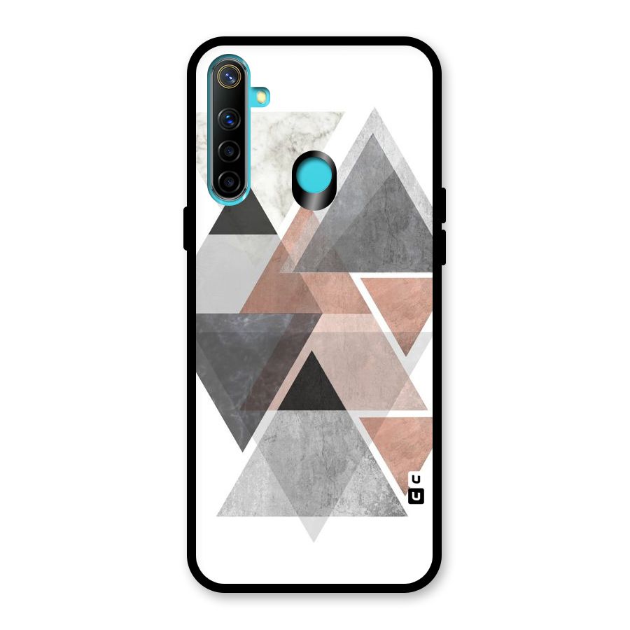 Abstract Diamond Pink Design Glass Back Case for Realme Narzo 10