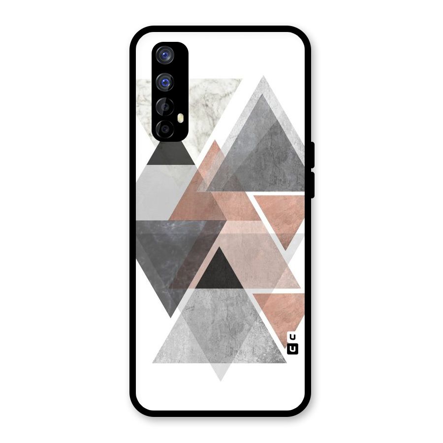 Abstract Diamond Pink Design Glass Back Case for Realme Narzo 20 Pro