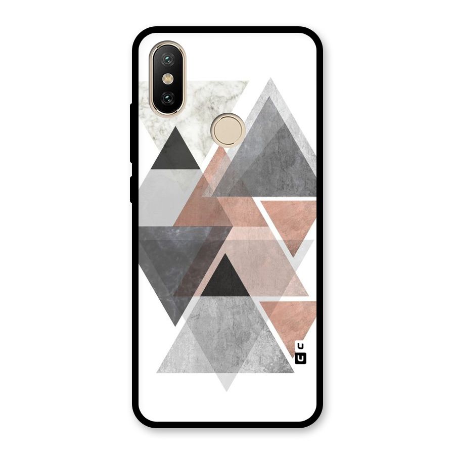 Abstract Diamond Pink Design Glass Back Case for Redmi A2