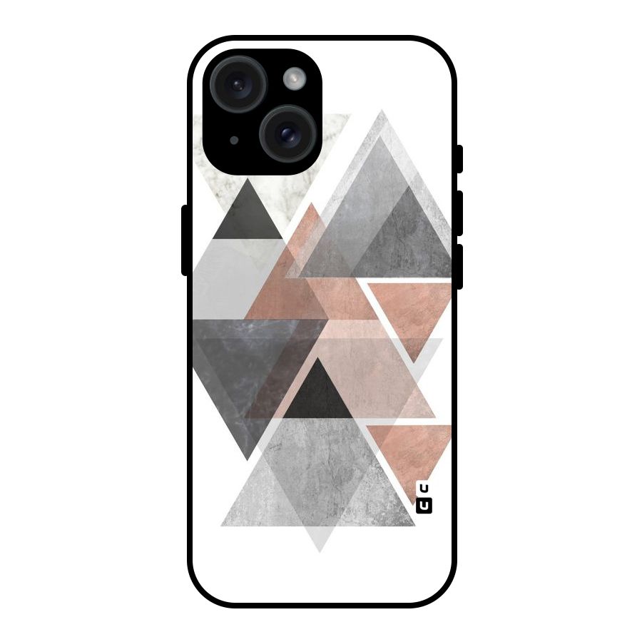Abstract Diamond Pink Design Glass Back Case for iPhone 15