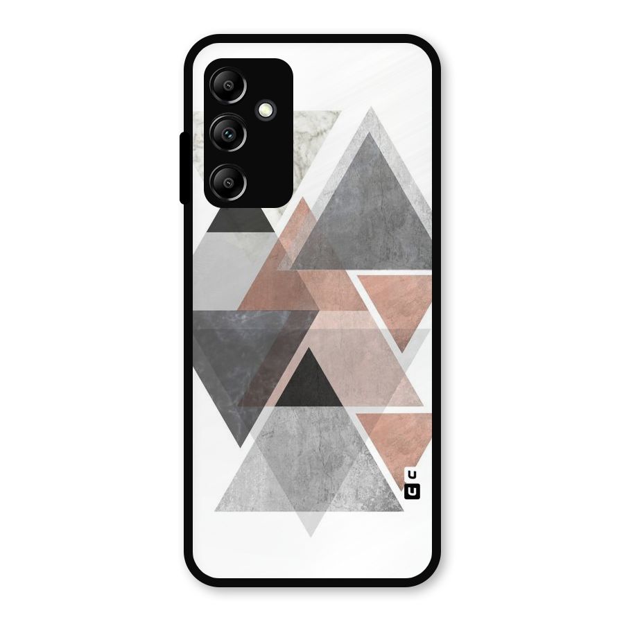 Abstract Diamond Pink Design Metal Back Case for Galaxy A14 5G