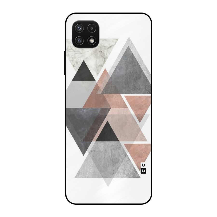 Abstract Diamond Pink Design Metal Back Case for Galaxy A22 5G