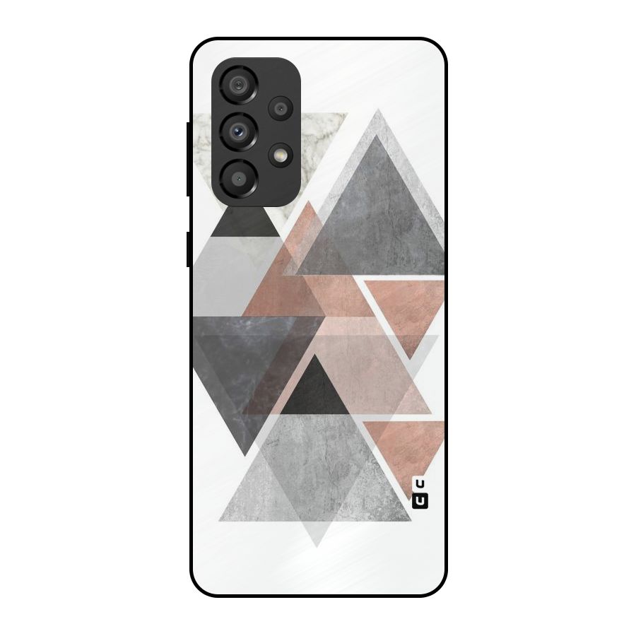 Abstract Diamond Pink Design Metal Back Case for Galaxy A33 5G