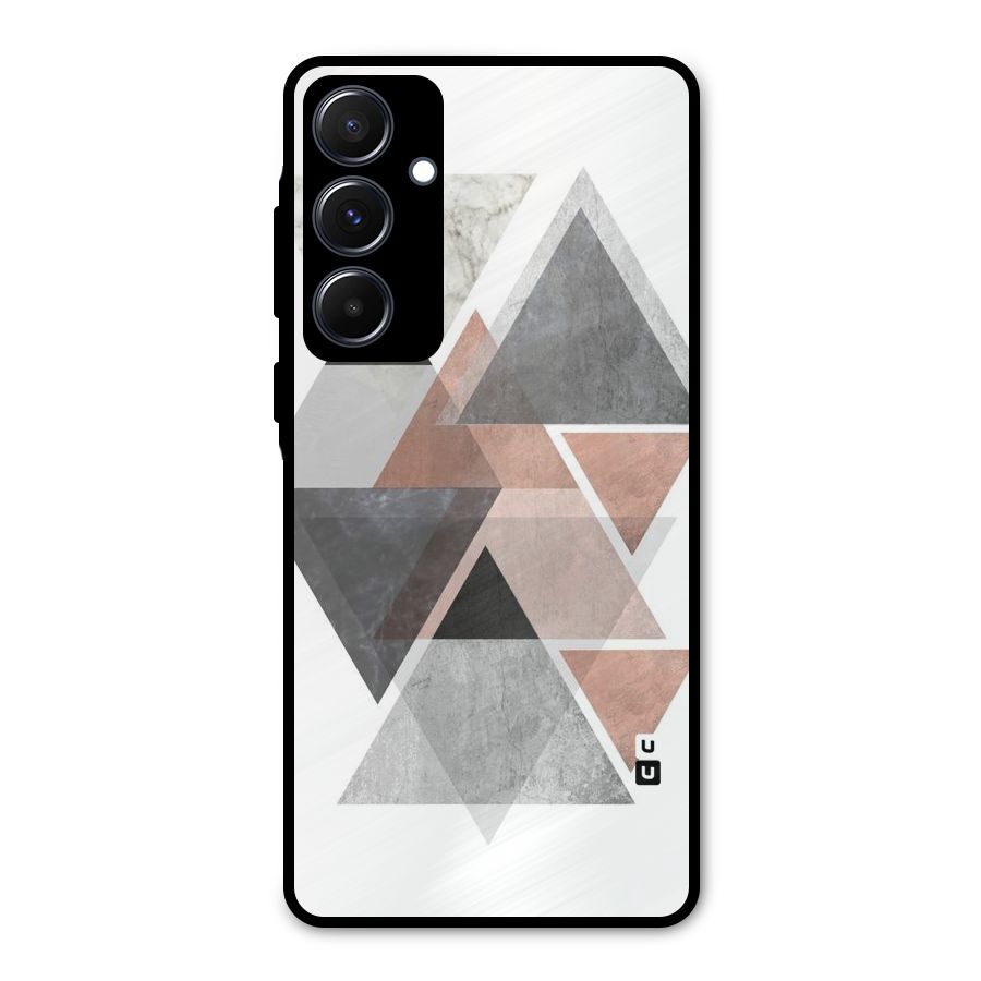Abstract Diamond Pink Design Metal Back Case for Galaxy A55