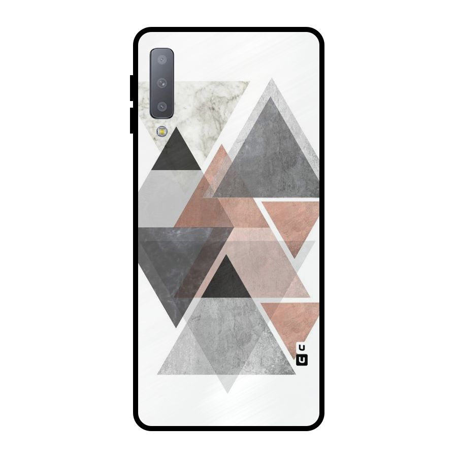 Abstract Diamond Pink Design Metal Back Case for Galaxy A7 (2018)