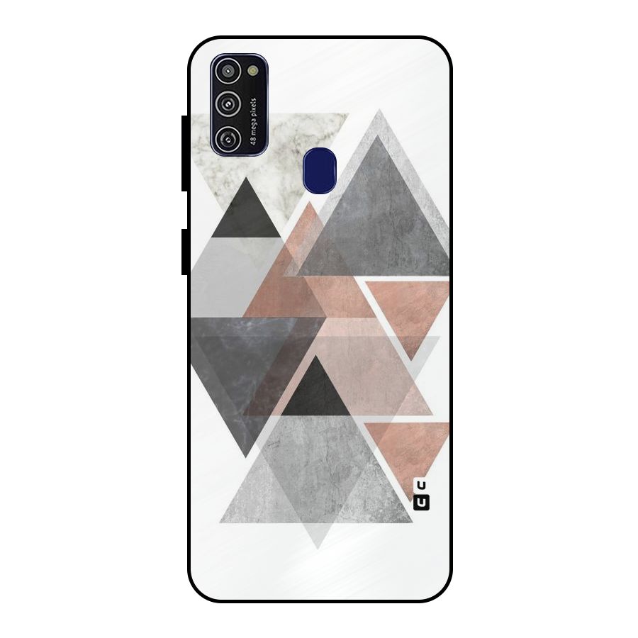 Abstract Diamond Pink Design Metal Back Case for Galaxy M21