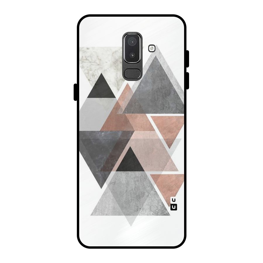 Abstract Diamond Pink Design Metal Back Case for Galaxy On8 (2018)