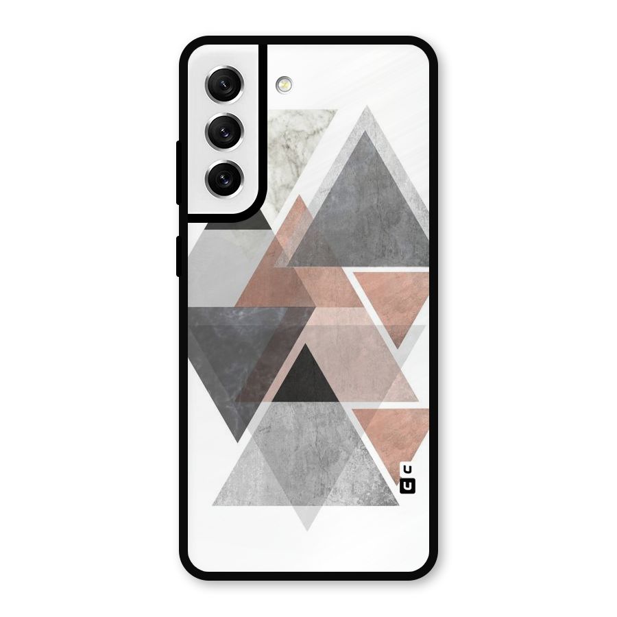 Abstract Diamond Pink Design Metal Back Case for Galaxy S21 FE 5G