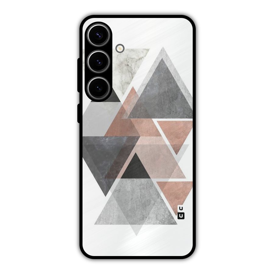 Abstract Diamond Pink Design Metal Back Case for Galaxy S24 Plus