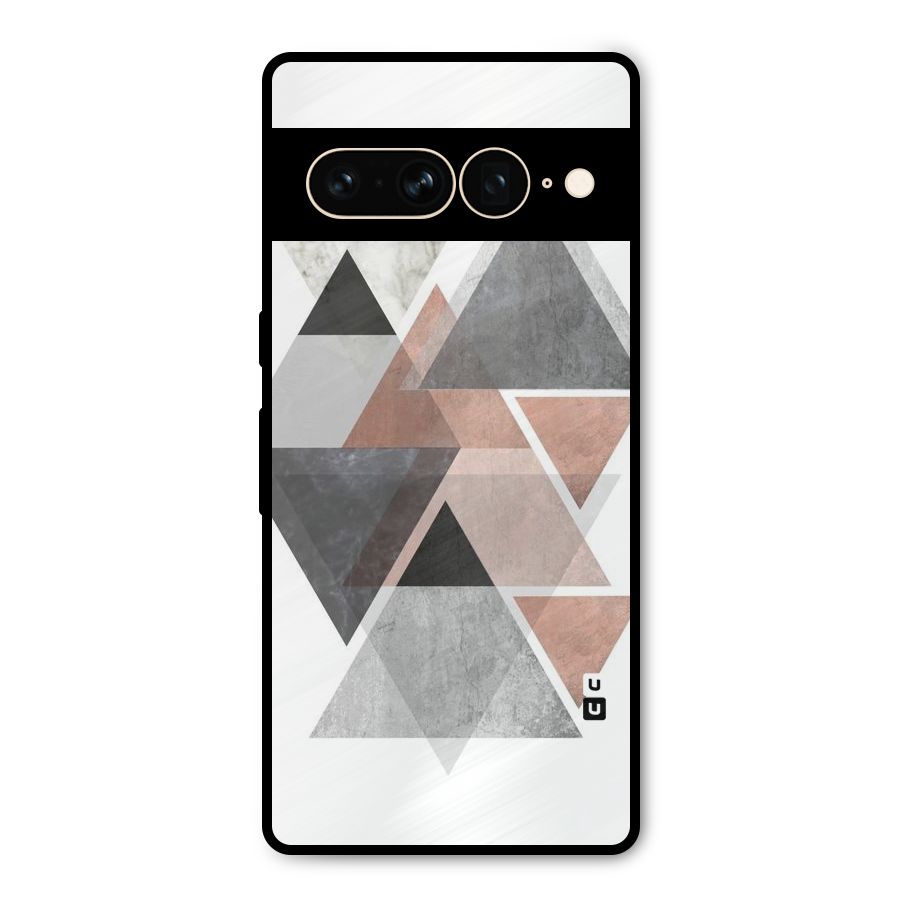 Abstract Diamond Pink Design Metal Back Case for Google Pixel 7 Pro