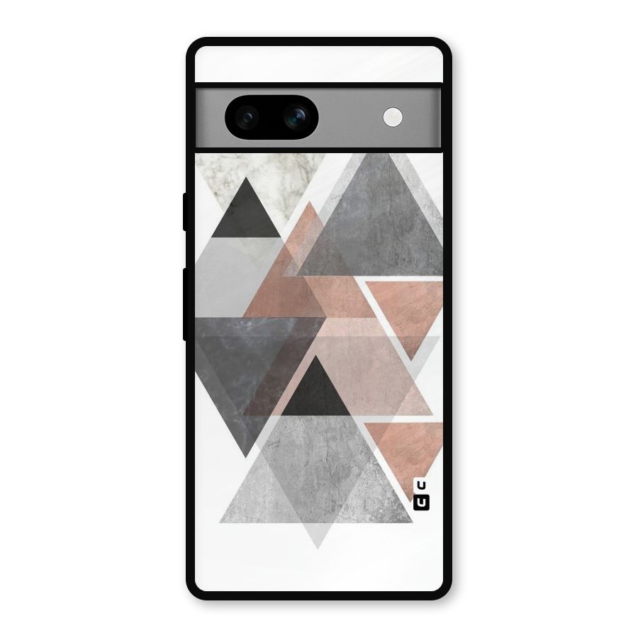 Abstract Diamond Pink Design Metal Back Case for Google Pixel 7a
