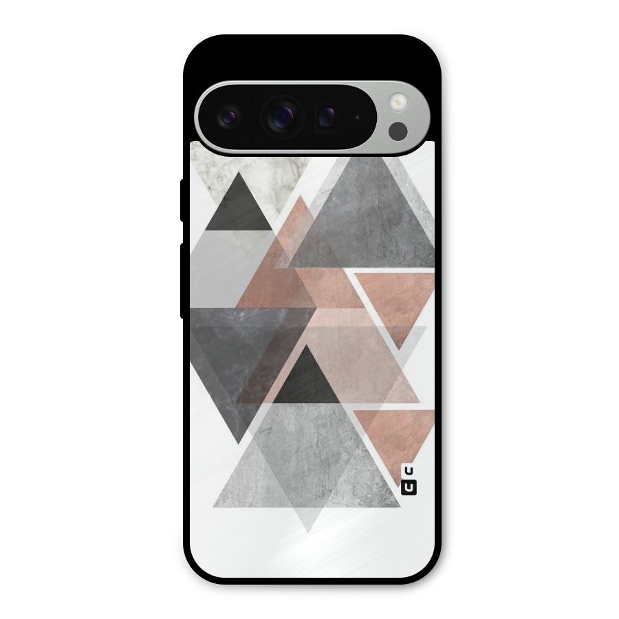 Abstract Diamond Pink Design Metal Back Case for Google Pixel 9 Pro XL