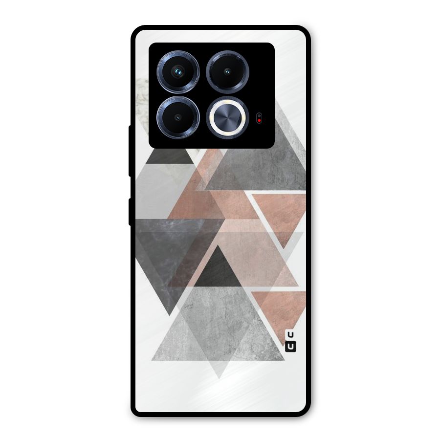 Abstract Diamond Pink Design Metal Back Case for Infinix Note 40 5G