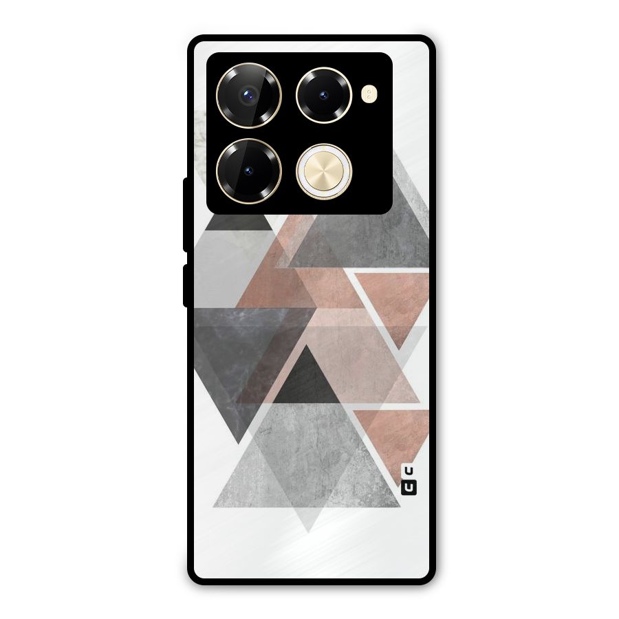 Abstract Diamond Pink Design Metal Back Case for Infinix Note 40 Pro