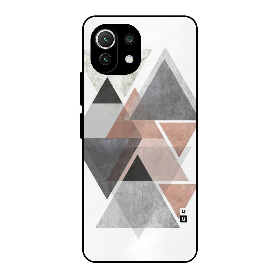 Abstract Diamond Pink Design Metal Back Case for Mi 11 Lite