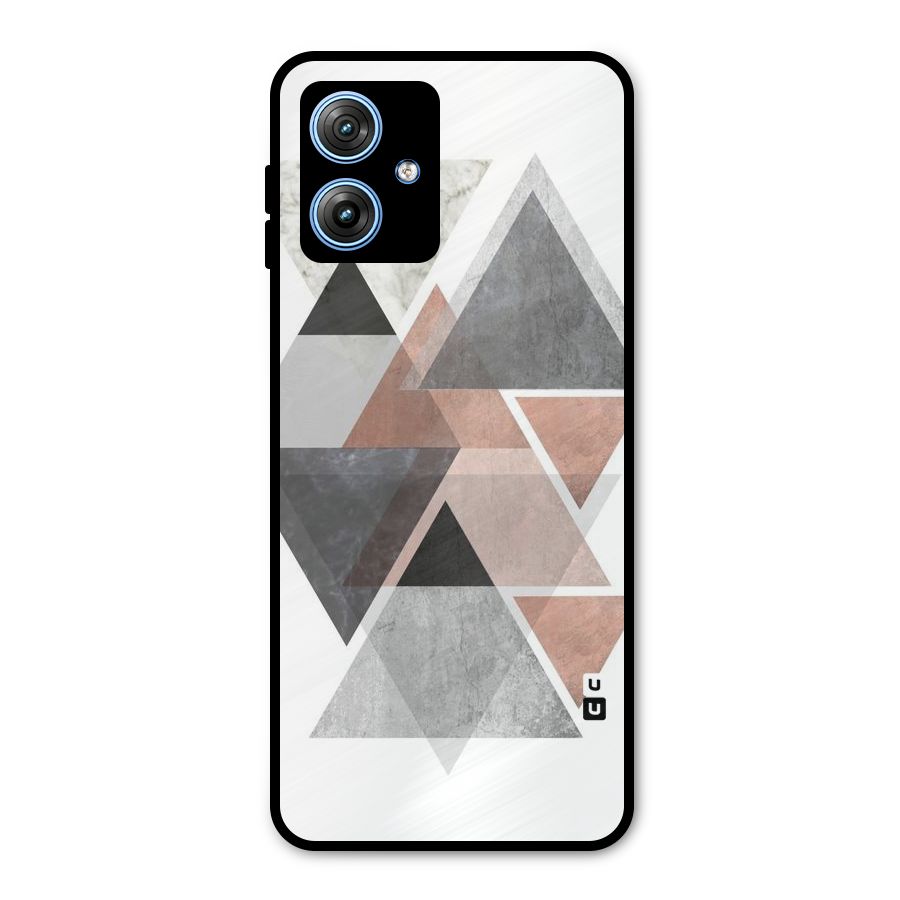 Abstract Diamond Pink Design Metal Back Case for Moto G54
