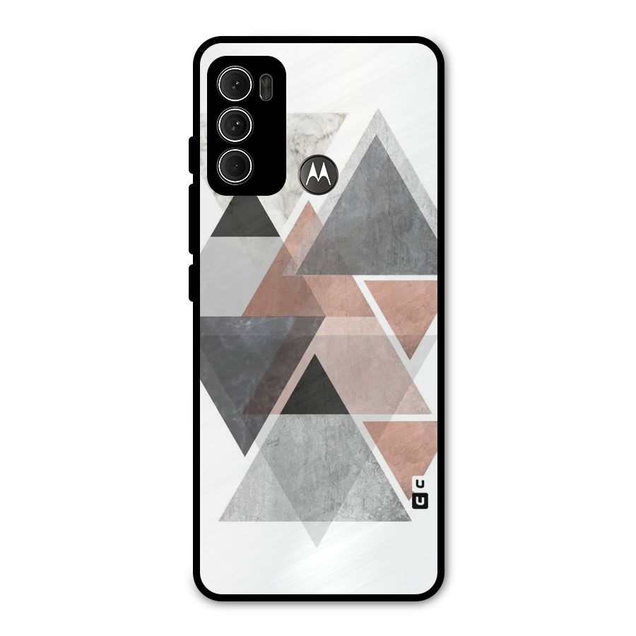 Abstract Diamond Pink Design Metal Back Case for Moto G60