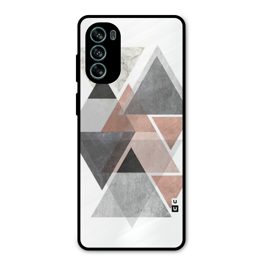 Abstract Diamond Pink Design Metal Back Case for Moto G62
