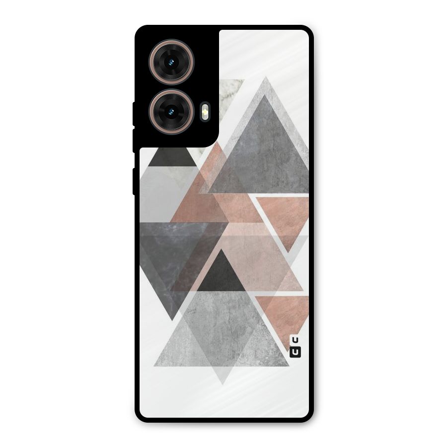 Abstract Diamond Pink Design Metal Back Case for Moto G85
