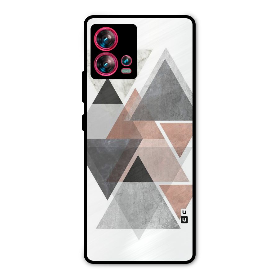 Abstract Diamond Pink Design Metal Back Case for Motorola Edge 30 Fusion