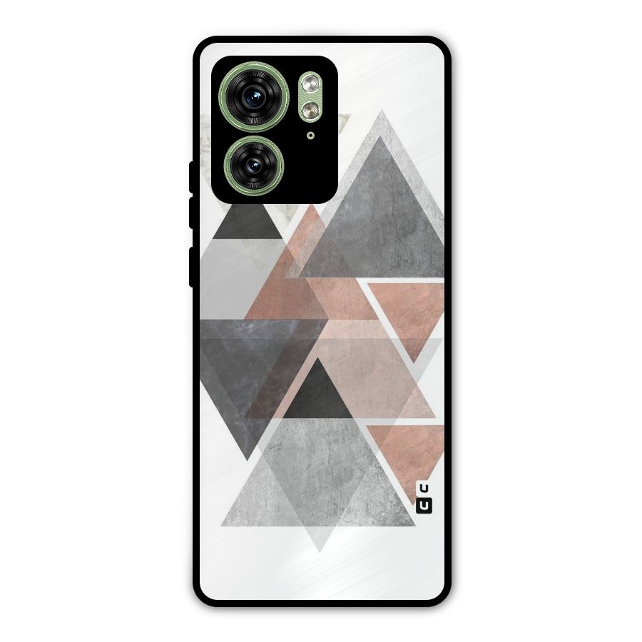 Abstract Diamond Pink Design Metal Back Case for Motorola Edge 40 5G