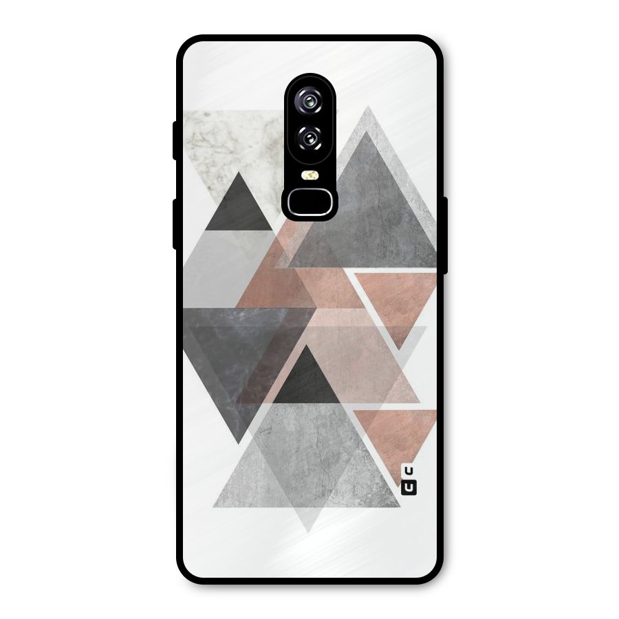 Abstract Diamond Pink Design Metal Back Case for OnePlus 6