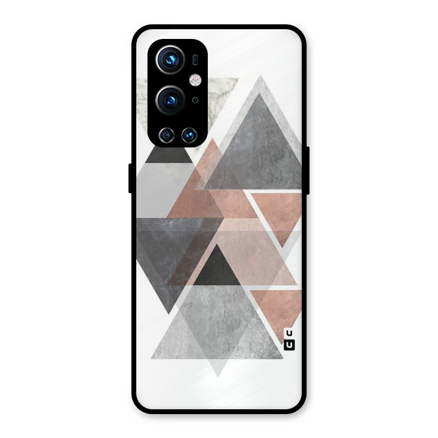 Abstract Diamond Pink Design Metal Back Case for OnePlus 9 Pro