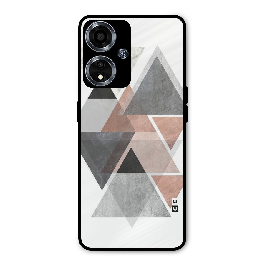 Abstract Diamond Pink Design Metal Back Case for Oppo A59