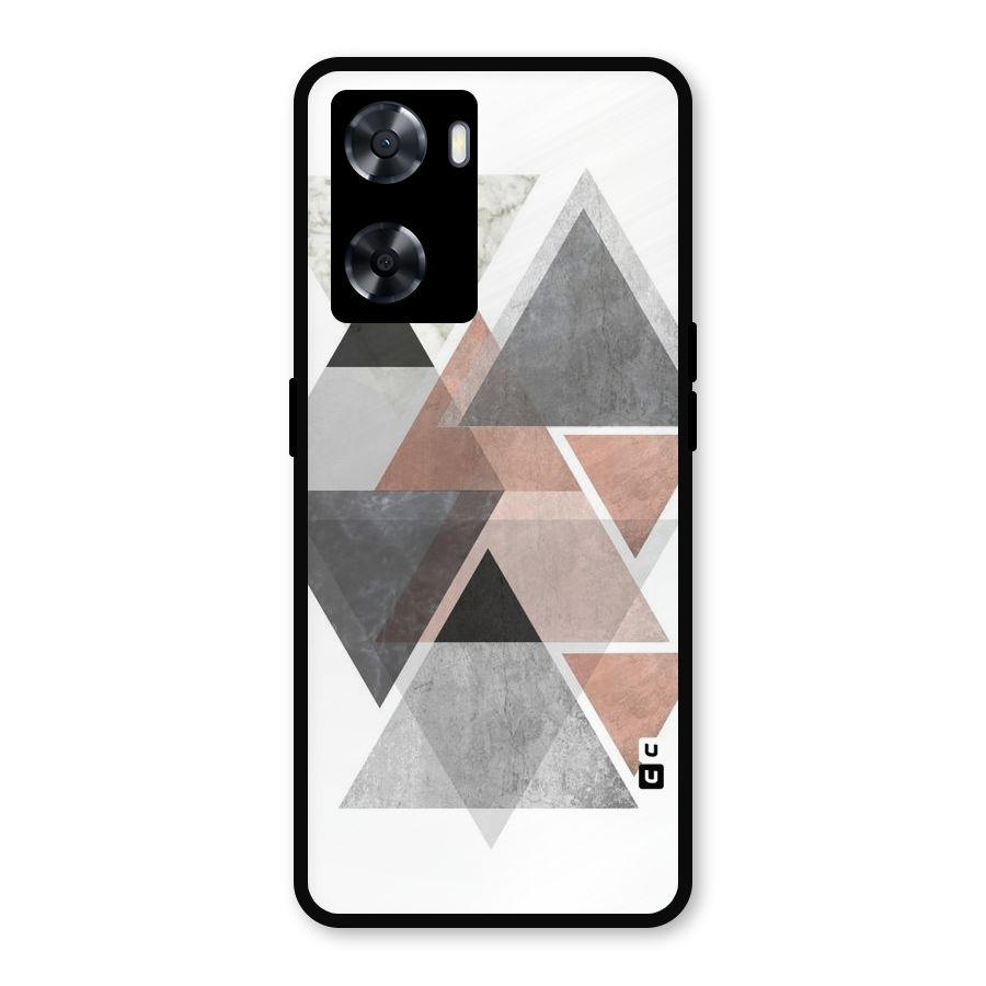 Abstract Diamond Pink Design Metal Back Case for Oppo A77s
