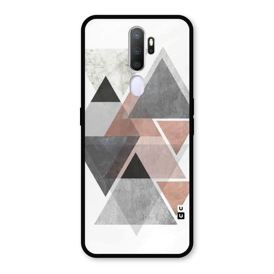 Abstract Diamond Pink Design Metal Back Case for Oppo A9 (2020)