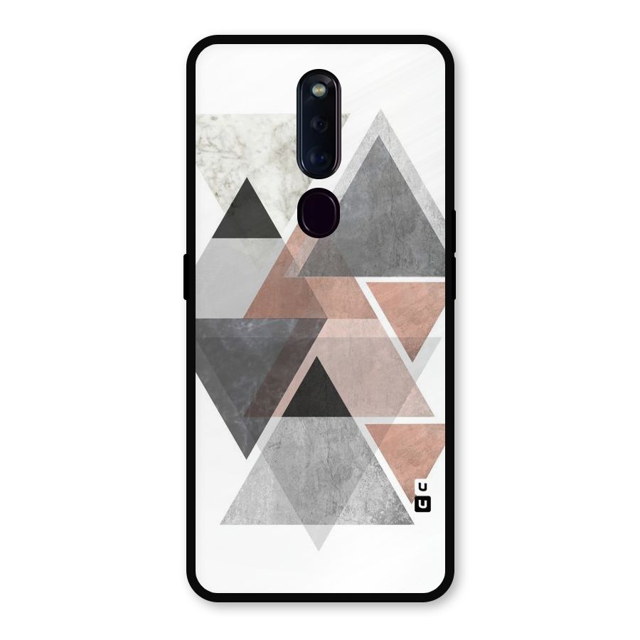 Abstract Diamond Pink Design Metal Back Case for Oppo F11 Pro